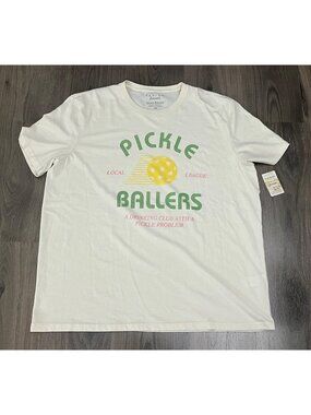 Lucky Brand Men's Pickle Ballers T-Shirt 2XL NWT Short Sleeve Vintage Look